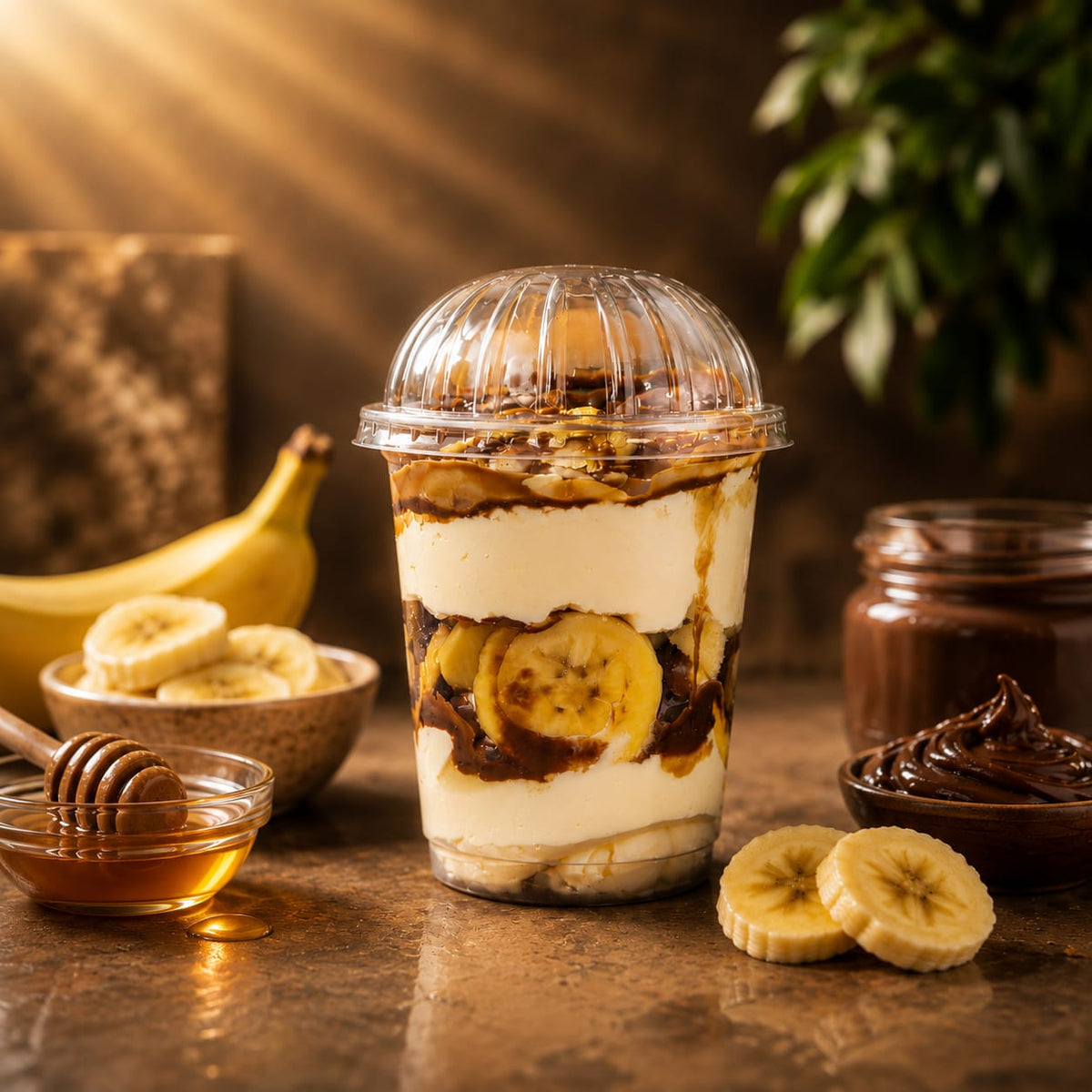 Banana hony nutella bliss cake