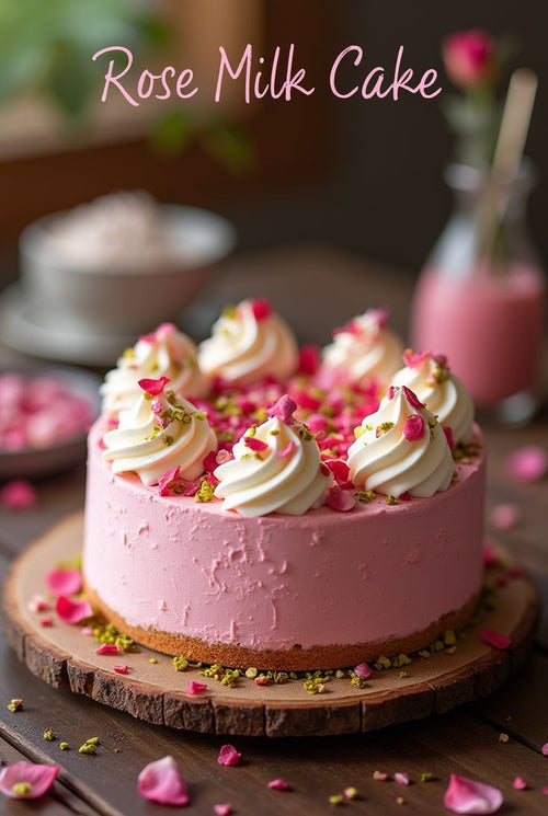 Rose Kalakand Cake