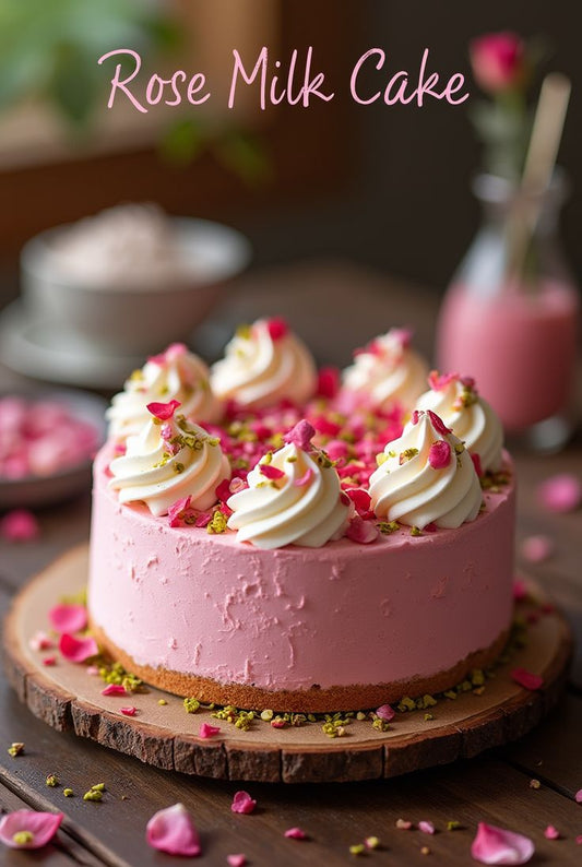 Rose Kalakand Cake