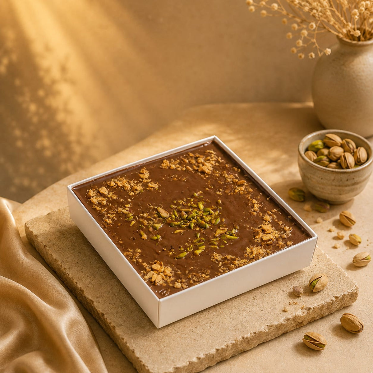 kunafa cake with nutella